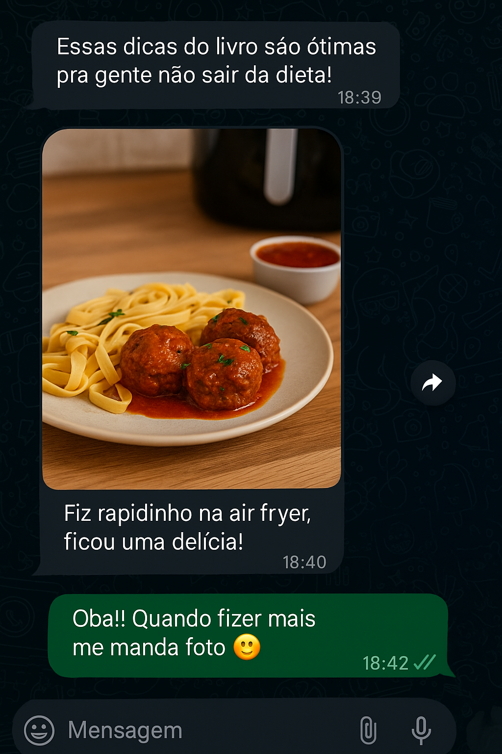 Depoimento de cliente em texto